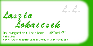 laszlo lokaicsek business card